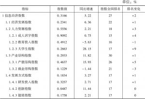 表4 2016年河南省信息经济发展情况