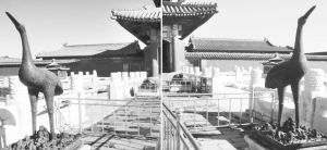 图53 北京故宫乾清宫前面的铜鹤与铜龟