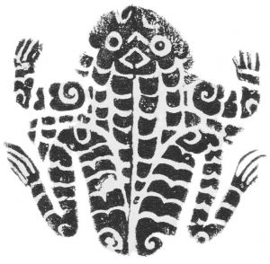 图3 商代青铜器提梁卣上的蛙纹图像，距今3300年