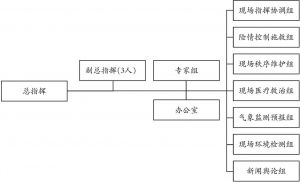 图3-3 天津港“8·12”瑞海公司爆炸事故中天津市现场指挥部的组织架构