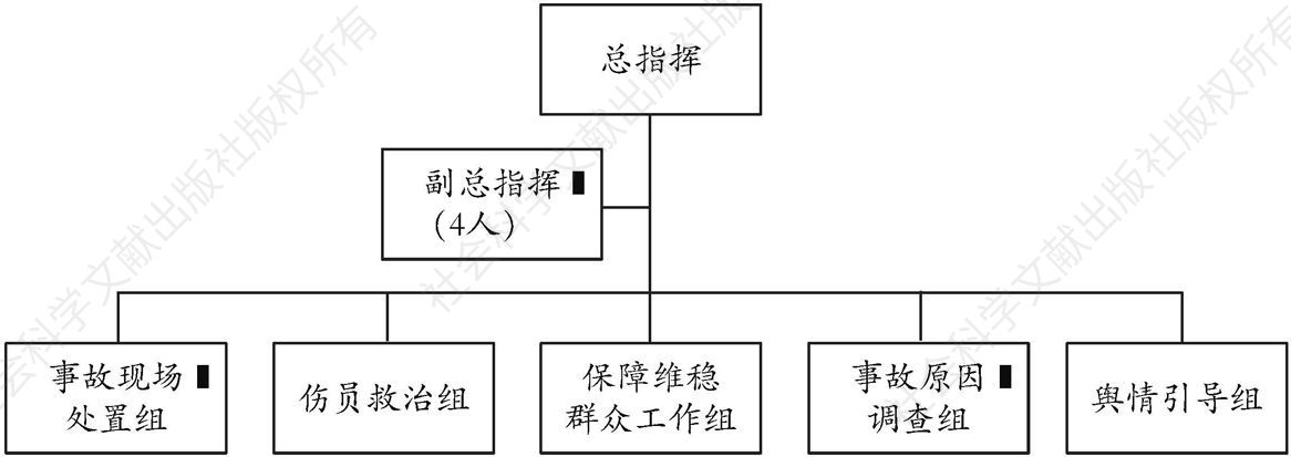 图3-4 天津港“8·12”瑞海公司爆炸事故中天津市总指挥部的组织架构