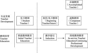 图1 教学专业化与教师专业发展模式
