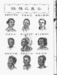 图6-11 《地理全志》日译本（1874）九种人图