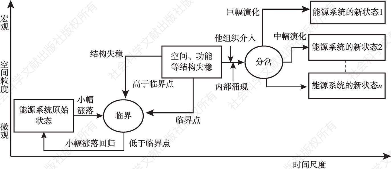 图3 能源系统的自组织演化过程