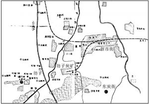 图3-5b 1918年前坊子外部形态及周边地区