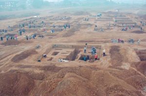 基本建设考古发掘现场（2003年，安阳钢铁公司内）