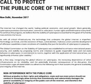 图8-1  “网络空间稳定全球委员会”提出“不干涉公共核心”原则