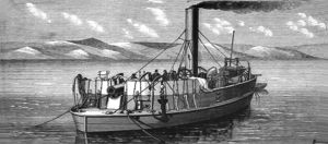 图4 “坚定”号蚊子船（The Engineer，May 1，1868）