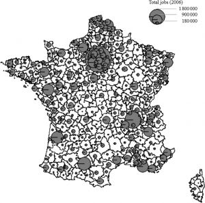 图1 2006年法国ZEs的就业分布情况