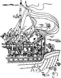 山西省繁峙岩山寺金代壁画《航海遇难图》