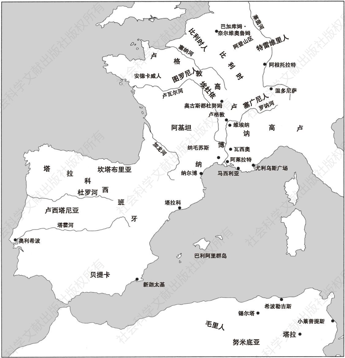 西部各行省，包括西班牙和高卢