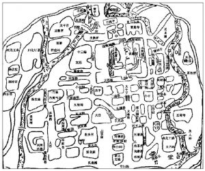 图1-1 清中后期归化城街道图