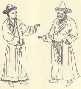 图9-1 《皇清职贡图》中的男女服饰