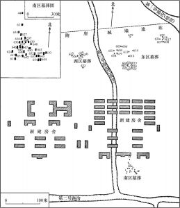 图1 烧沟附近地形及墓葬分布图