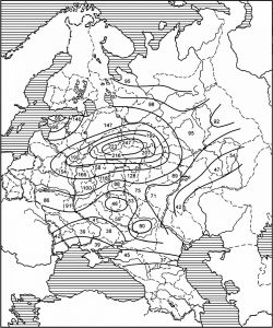 图7 1917年秋季黑麦等价曲线图