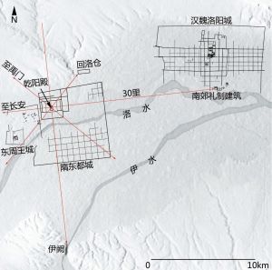 图2 隋东都城定位设计分析