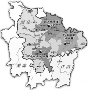 图1 长江中游城市群规划范围示意