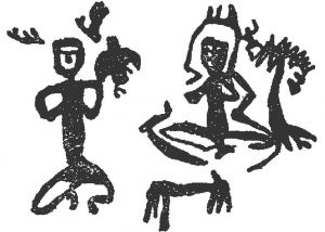 图3-8 内蒙古阴山岩画中的舞蹈
