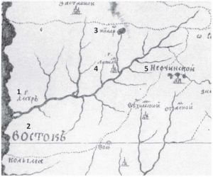 图17 《西伯利亚地图》 果都诺夫监绘 1667年