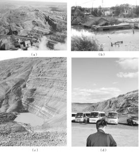 图1-4 采矿活动对地表景观造成破坏的情况